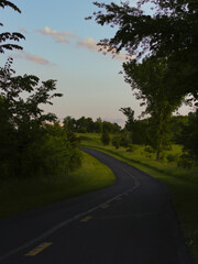 Nature Walking Path at Sunset in Minnesota