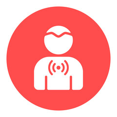 Novel Coronavirus symptoms sore throat glyph icon