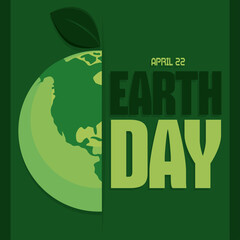 Earth day poster Planet Earth Vector illustration