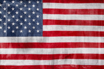 Fototapeta premium Grunge American flag