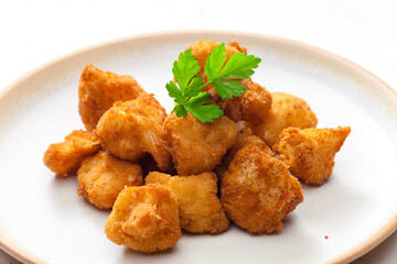 still lfe of fried cauliflower on a plate