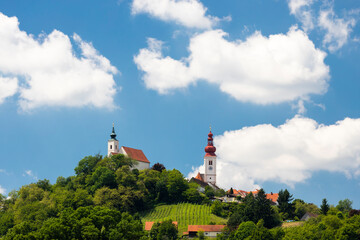 Town Straden and wineyards in Styria, Austria