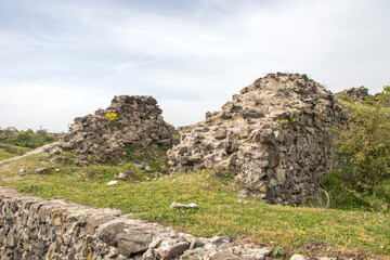 Ruins of ancient Vishegrad Fortressr near town of Kardzhali, Bulgaria