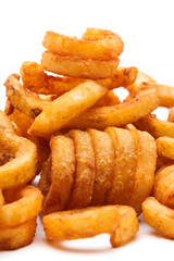 Crispy fried onion rings.