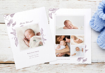 New Born Introducing Card Layout