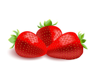 red ripe juicy sweet strawberry