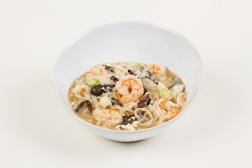 Asian shrimp noodle soup.