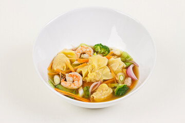 Shrimp wonton soup.