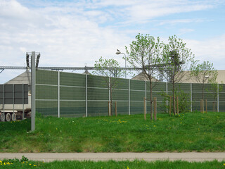 Soundproof low noise insulation panels on the road.