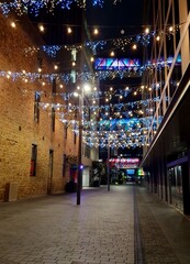 Christmas light on the street in Auckland