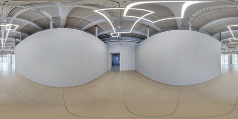 Empty room with repair. full seamless spherical hdri panorama 360 degrees in interior of white ...