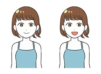 ノースリーブの女性　上半身