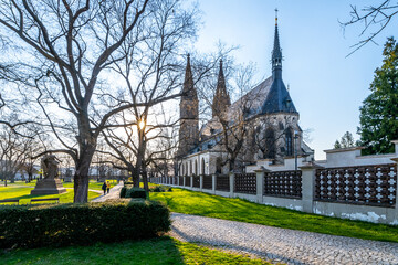 Obraz premium Basilica of St Peter and St Paul in Vysehrad, Prague, Czech Republic