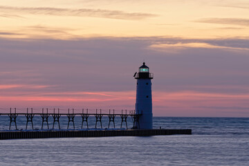 lighthouse at sunset
