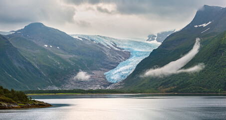 Lake Svartisvatnet and Svartisen Glacier, Norway