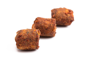 A Falafel Isolated on a White Background