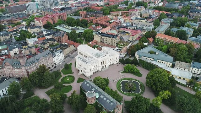 Aerial of Lund University in Scania, Sweden