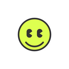 Smile flat face symbol