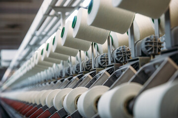 Cotton thread factory. Production line
