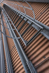 facade structure of grain storage silo towers 