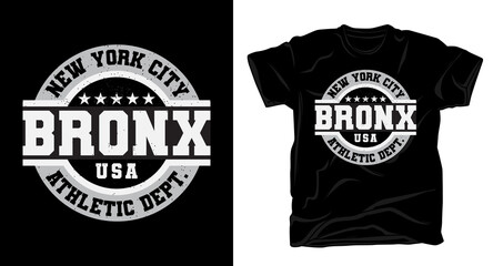 New york city bronx typography for t-shirt design