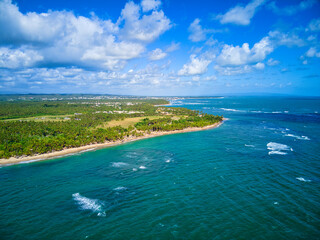 View of the sea from a beach, Dominican Republic, Poza de Bojolo