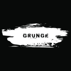 White vector grunge banner. Distress vector texture. Isolated. Trendy shape for badges, emblems, frames, labels and stamps. Paintbrushes strokes