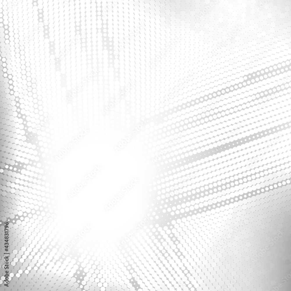 Poster Light grey dotted background. Minimal vector pattern