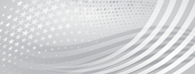 USA independence day abstract background with elements of american flag in gray colors