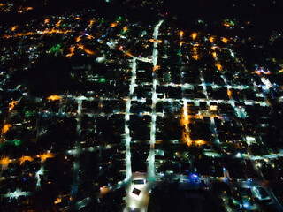 Aerial view of Jarabacoa at night