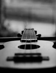 Fototapeta premium acoustic guitar close up