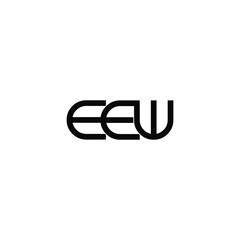 eew letter original monogram logo design