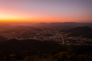 sunset in the mountains