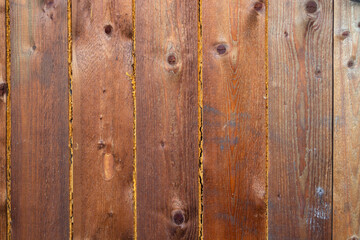 background of brown old boards with mounting foam.