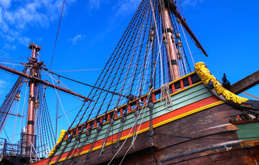 Batavia flying the Dutch flag