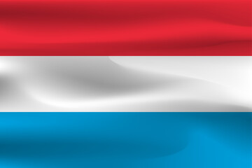 Obraz premium Country flag A beautiful wrinkled Luxembourg with a weight of shine. 