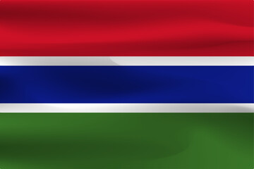 Fototapeta premium Country flag The beautifully wrinkled Gambia has a sleek weight.