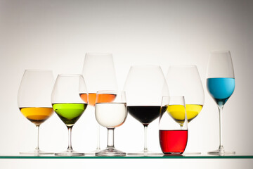 colorful wineglass