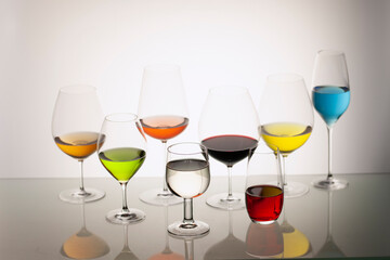 colorful wineglass