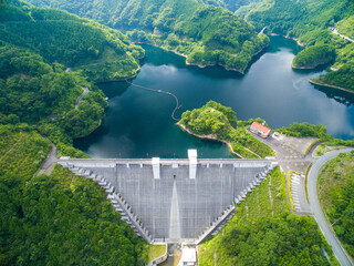 三室川ダムを空撮