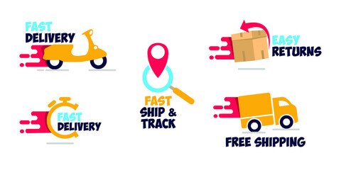 set free delivery icon template 