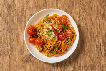 イタリアンパスタ　Italian pasta with simple tomato sauce