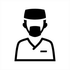 Surgeon icon, vector and glyph