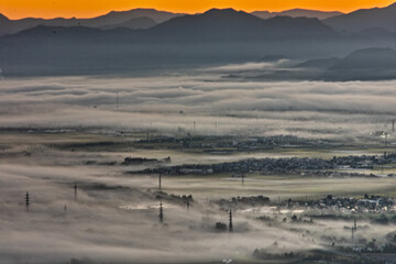 富神山山頂から山形市内を望む（山形県）
