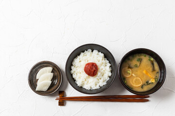 ごはんとおかず　Side dishes of rice japanese food