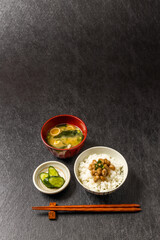 ごはんとおかず　Side dishes of rice japanese food