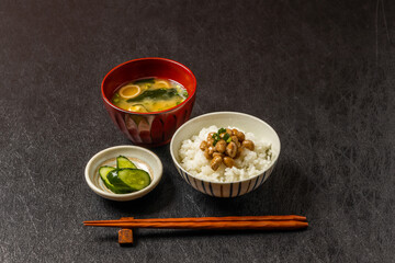 ごはんとおかず　Side dishes of rice japanese food