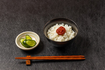 ごはんとおかず　Side dishes of rice japanese food