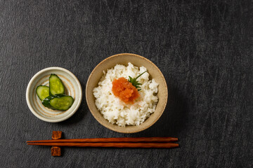 ごはんとおかず　Side dishes of rice japanese food