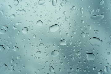 water drops on glass